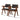 Athena Black Vegan Leather Dining Chair (Set Of 2) ASY Furniture Houston TX