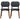 Kelsey Black Leather Dining Chair (Set Of 2) ASY Furniture Houston TX