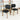 Kelsey Black Leather Dining Chair (Set Of 2) ASY Furniture Houston TX