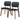 Kelsey Black Leather Dining Chair (Set Of 2) ASY Furniture Houston TX