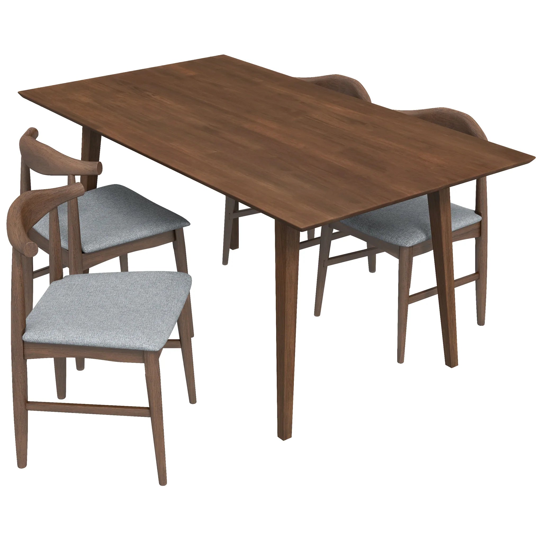 Dining Set with 4 Winston Gray Chairs ASY Furniture