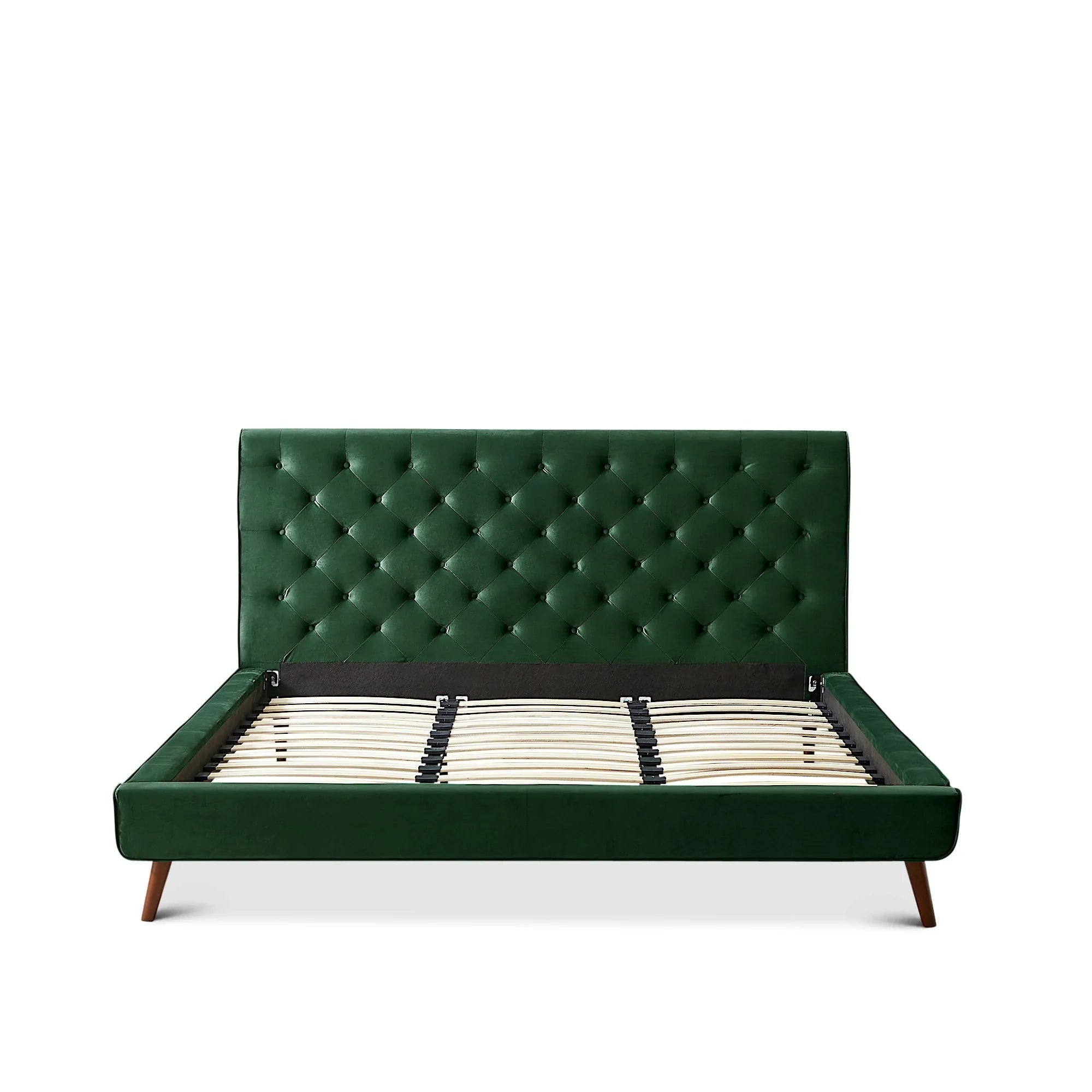 Ashley Platform Bed (King Green Velvet) Mid in Mod Houston TX