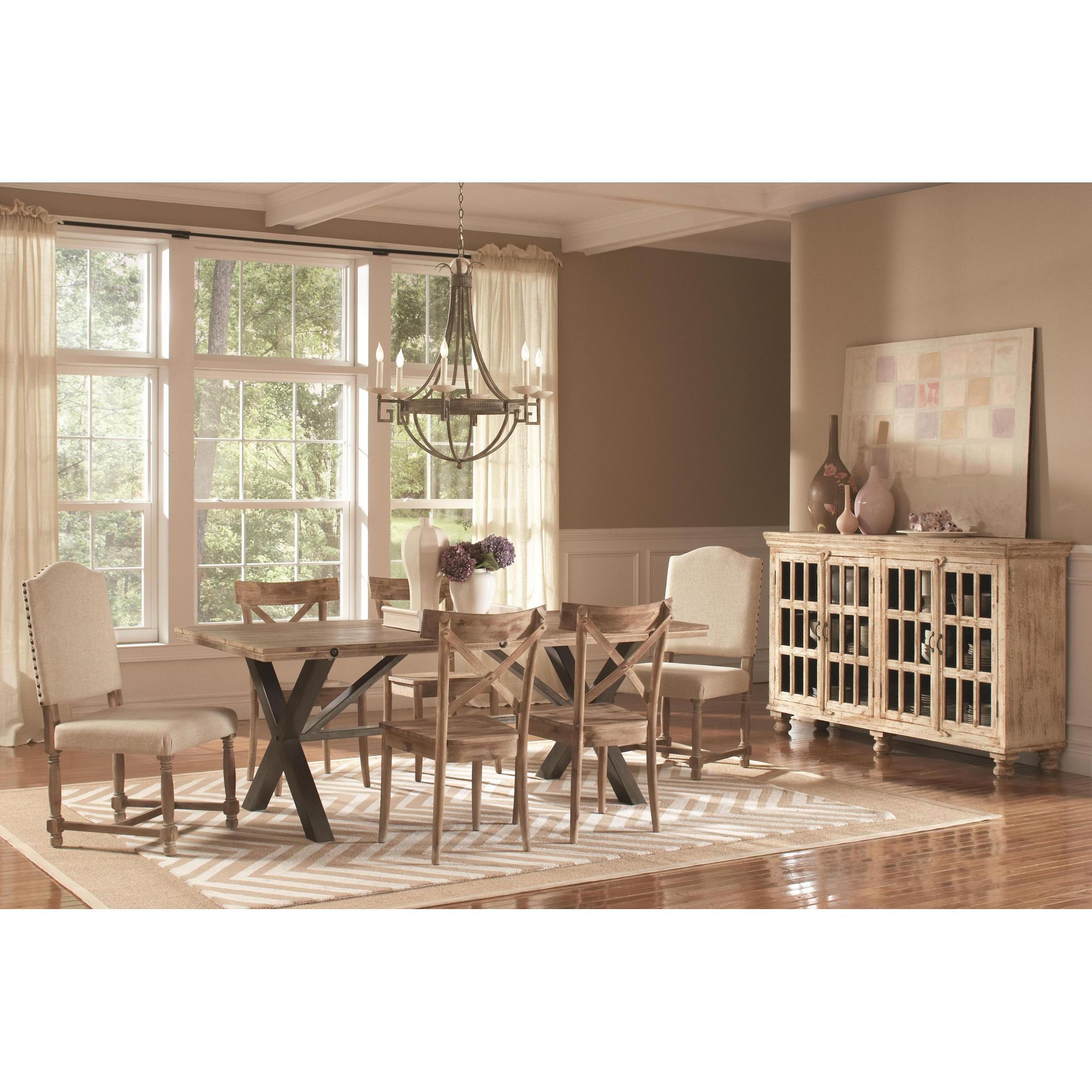 Callista 7Piece Rectangular Dining Table Set ASY Furniture