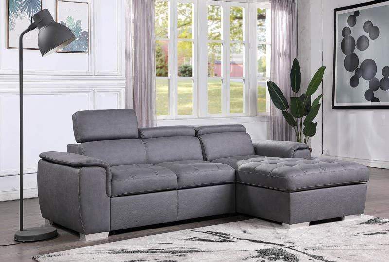 Sleeper sofa with clearance chaise and storage