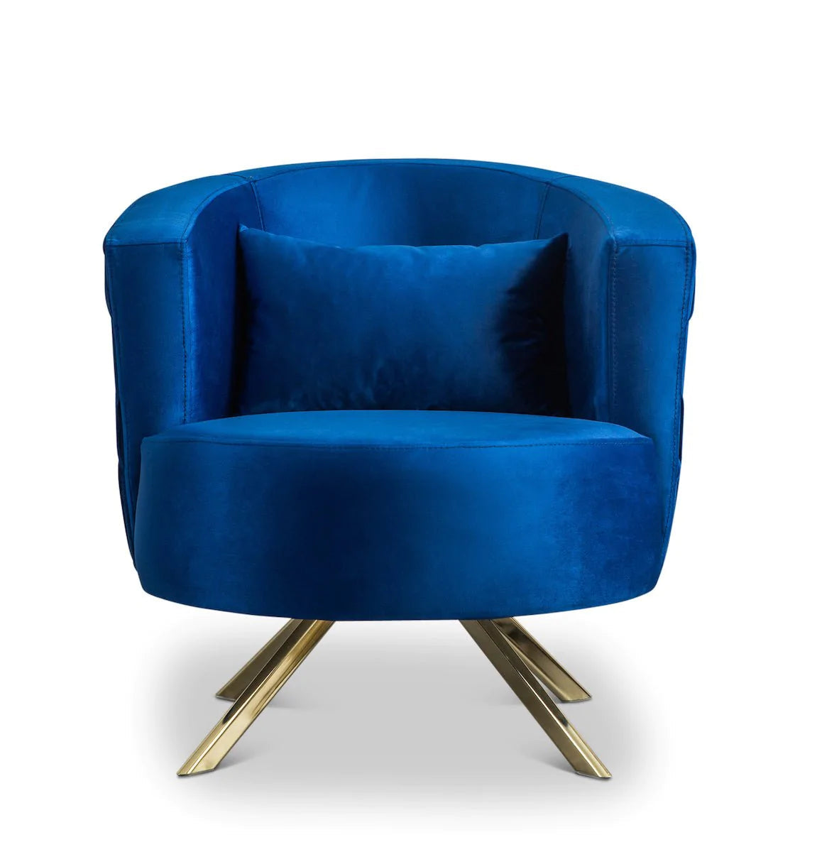 Kim Velvet Swivel Chair (Dark Blue) ASY Furniture