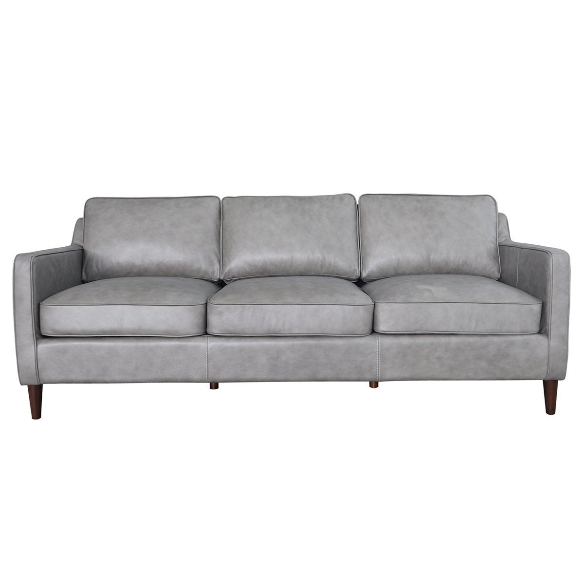 Manhattan Mid century Modern Leather Sofa (Gray) ASY Furniture