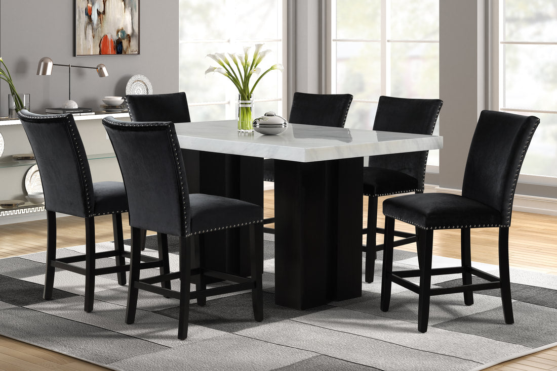 Faux marble counter height table sales