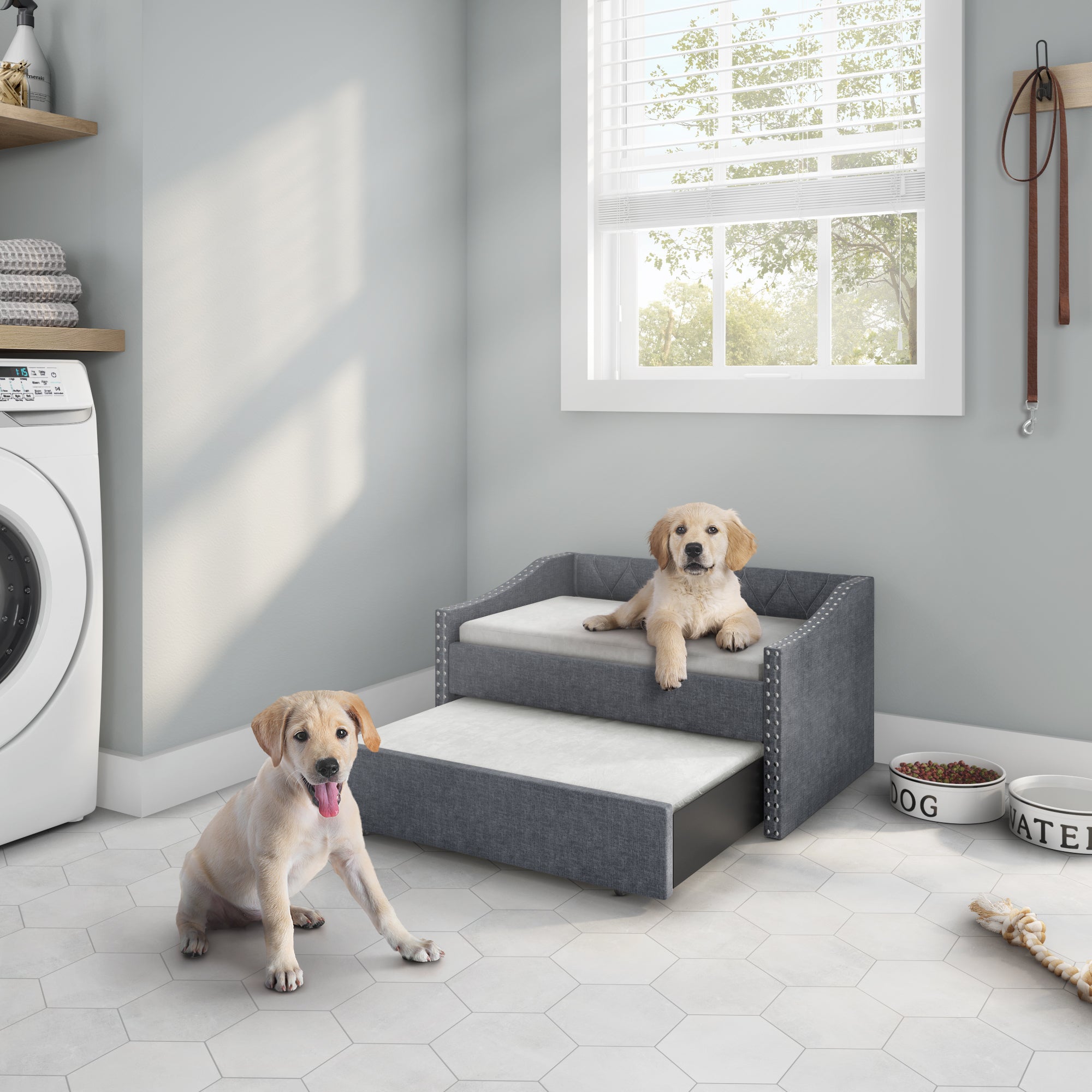 casual dress dog beds Fashion Ruffle Plaid Detachable Warm Dog & Cat Bed