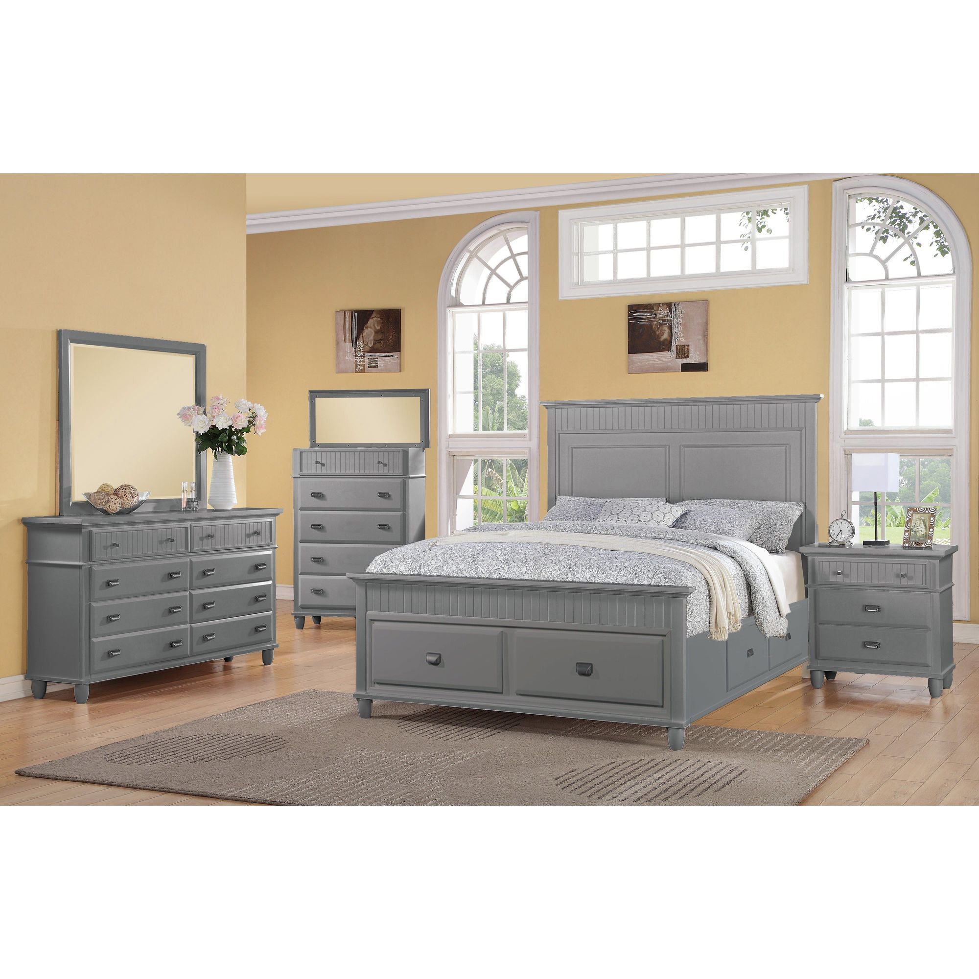Spencer Queen Storage Bed Gray ASY Furniture