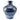 Tall Ocean Vase Blue & White ASY Furniture Houston TX