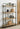 rustic brown geometrical bookcase