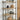 rustic brown geometrical bookcase