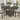 gray round dining table set 5 piece