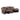 A brown leather reclining sofa with diamond stitching, featuring dual reclining seats and a center console with built-in cup holders and storage, offering ultimate comfort and relaxation.