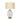 Aurora Ribbed Glass Lamp Base Clear Table Lamp Large Linen Shade