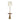 Celestial Modern Floor Lamp with Brass Accent Table with Large White Shade