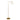 Majestic Brass Ring Base Curved Floor Lamp with Triangle White Drum Shade
