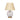Serenity Round Ribbed Glass Lamp Base Clear Table Lamp Large Linen Shade