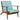 Connor Solid Wood Linen Lounge Chair - Sky Blue