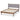 Alke Mid-century Modern Dark Grey Fabric Upholstered Walnut Brown Finished Wood Queen Size Platform Bed ASY Furniture  Houston TX
