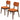 Burnt Orange Velvet Solid Back Side Chair (Set Of 2) ASY Furniture  Houston TX