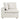 Commix Down Filled Overstuffed Boucle Fabric Corner Chair Ivory ASY Furniture  Houston TX