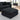 Commix Down Filled Overstuffed Boucle Fabric Ottoman Black ASY Furniture  Houston TX