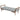 Cora Mid Century Modern Grey Fabric Bench ASY Furniture  Houston TX