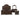 Deryn Park  4pc set (QB+NS+DR+MR) Cherry,Metallic Accent - Traditional ASY Furniture  Houston TX
