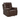 A brown leather reclining armchair with nailhead trim and plush cushions.