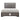 Luster Faux leather (3) Queen Platform Bed with Footboard Storage Gray ASY Furniture  Houston TX