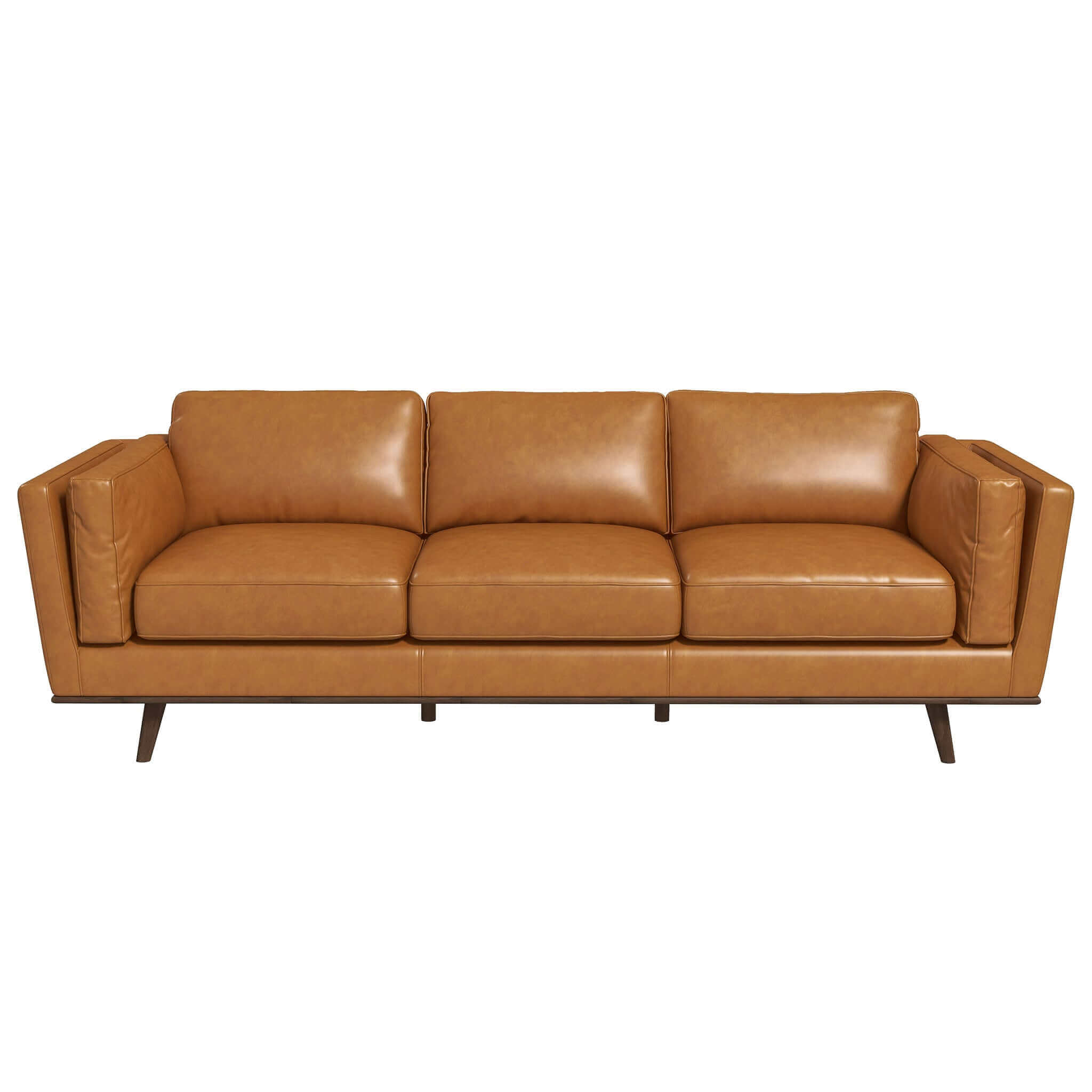 Mid Century Modern Leather Sofa Asy