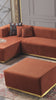 orange velvet sectional couch video 