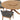 Wellspring 5-Piece Outdoor Patio Teak Wood Dining Set Gray Graphite ASY Furniture  Houston TX