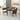 Abbott Large Walnut Dining Set with 4 Ricco Black Leather Chairs ASY Furniture  Houston TX