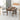 Abbott Large  Walnut Dining Set with 4 Ricco Light Gray Chairs ASY Furniture  Houston TX