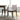 Adira Large  Walnut Dining Set with 4 Virginia Beige  Chairs ASY Furniture  Houston TX