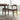 Adira (Large - Walnut) Dining Set with 4 Zola (Grey) Dining Chairs ASY Furniture  Houston TX