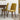 Adira (Small - Walnut) Dining Set with 4 Evette (Gold Velvet) Dining Chairs ASY Furniture  Houston TX