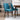 Adira (Small - Walnut) Dining Set with 4 Joyce (Jade Velvet) Dining Chairs ASY Furniture  Houston TX