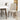Adira (Small - White) Dining Set with 4 Evette (Beige Velvet) Dining Chairs ASY Furniture  Houston TX