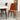 Adira (Small - White) Dining Set with 4 Evette (Burnt Orange Velvet) Dining Chairs ASY Furniture  Houston TX