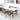 Adira White Top Walnut Large Dining Table ASY Furniture  Houston TX