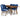 Adira (XLarge - Walnut) Dining Set with 6 Joyce (Blue Velvet) Dining Chairs ASY Furniture  Houston TX
