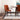 Adira (XLarge - Walnut) Dining Set with 8 Evette (Burnt Orange Velvet) Dining Chairs ASY Furniture  Houston TX