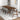 Adira XLarge Walnut Dining Set with 8 Ricco Light Grey Dining Chairs ASY Furniture  Houston TX