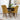 Aliana Dining Set with 4 Evette Gold Chairs (Walnut) ASY Furniture  Houston TX