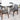 Aliana Dining set with 4 Ohio Dark Gray Chairs (White) ASY Furniture  Houston TX