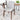 Aliana Dining set with 4 Ohio Light Gray Chairs (White) ASY Furniture  Houston TX