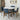 Aliana Dining set with 4 Virginia Blue Chairs (White) ASY Furniture  Houston TX